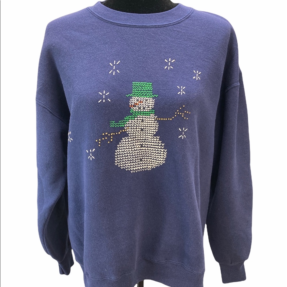 Snowman sweatshirt ugly sweater large